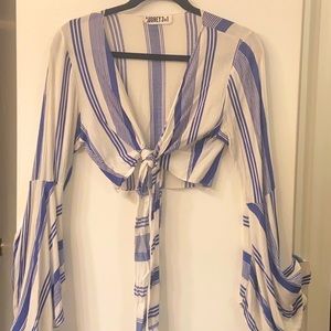 Bell Sleeve Crop Top